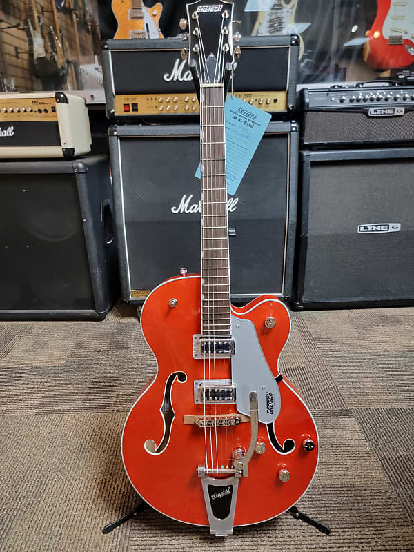 Электрогитара Gretsch G5420T Electromatic Hollow Body Single Cutaway with Bigsby - Orange Stain электрогитара gretsch g5420t electromatic hollow body single cut with bigsby orange stain