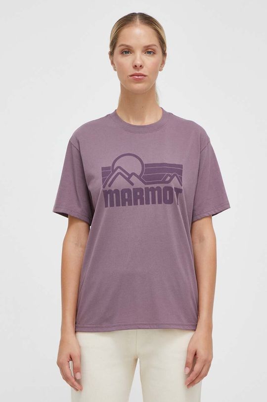 Футболка сурка Marmot, фиолетовый сумка день сурка groundhog day фиолетовый