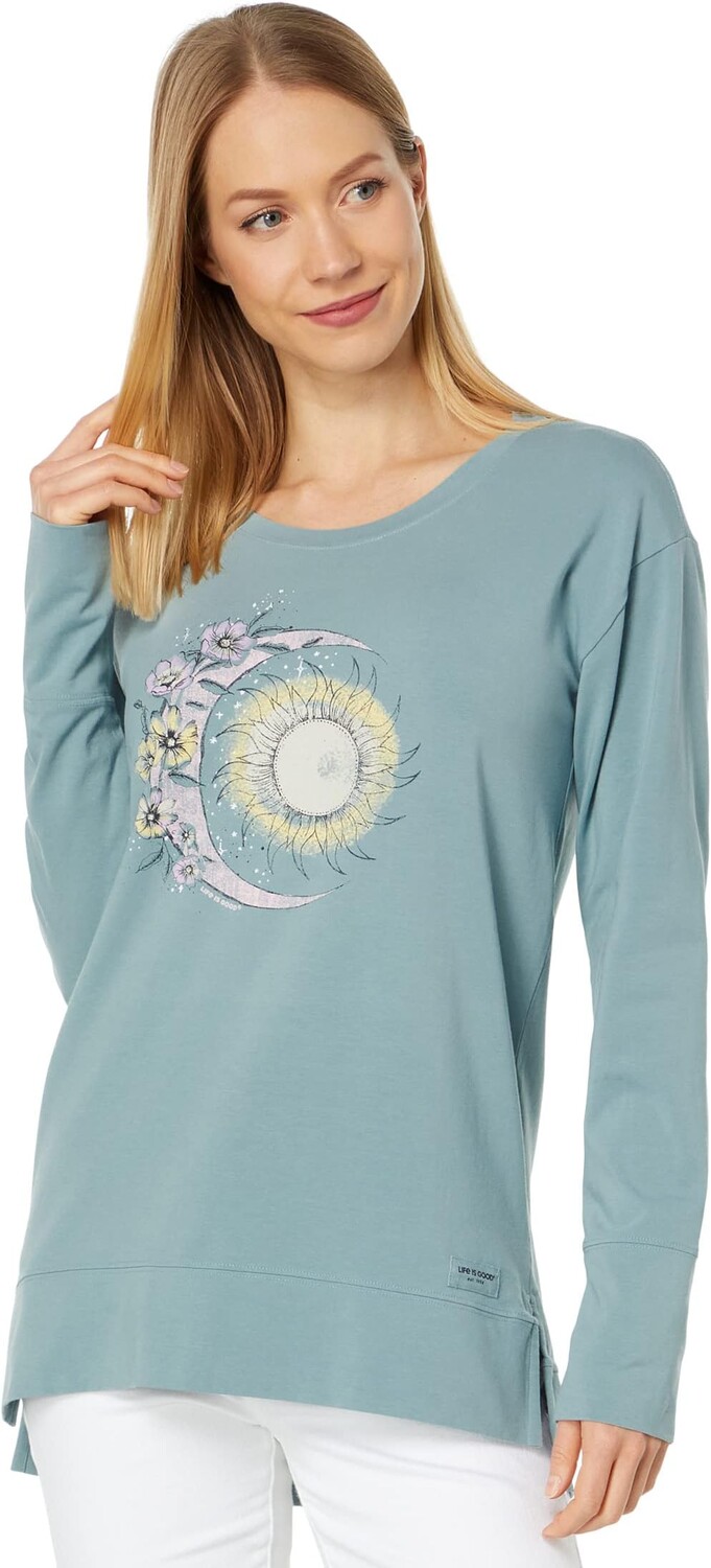 

Толстовка Moon Flower Crusher-Flex Tunic Life is Good, цвет Smoky Blue