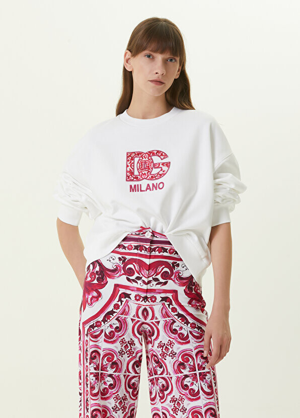 

Белый свитшот с логотипом Dolce&Gabbana