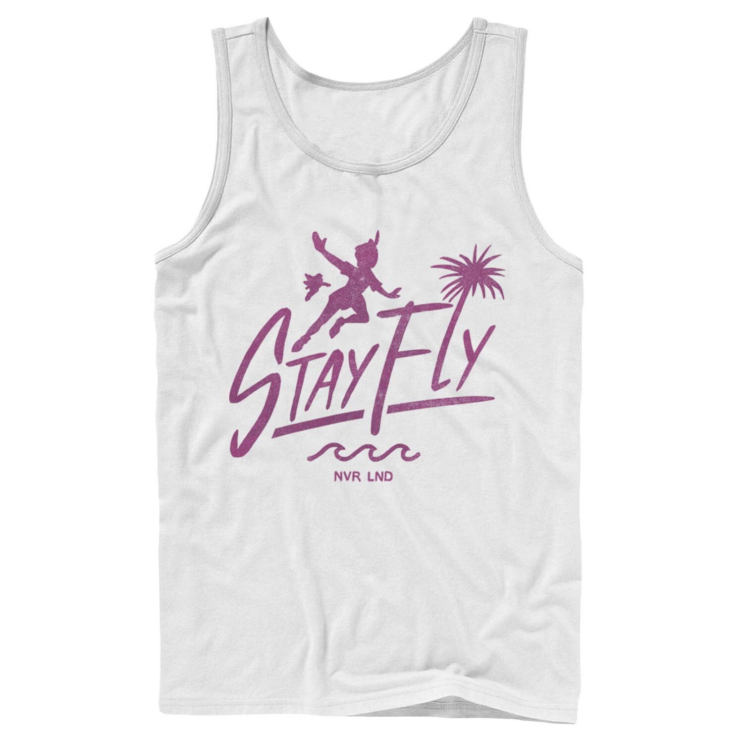 

Мужская футболка Disney с изображением Питера Пэна Stay Fly и текстовым силуэтом, майка
