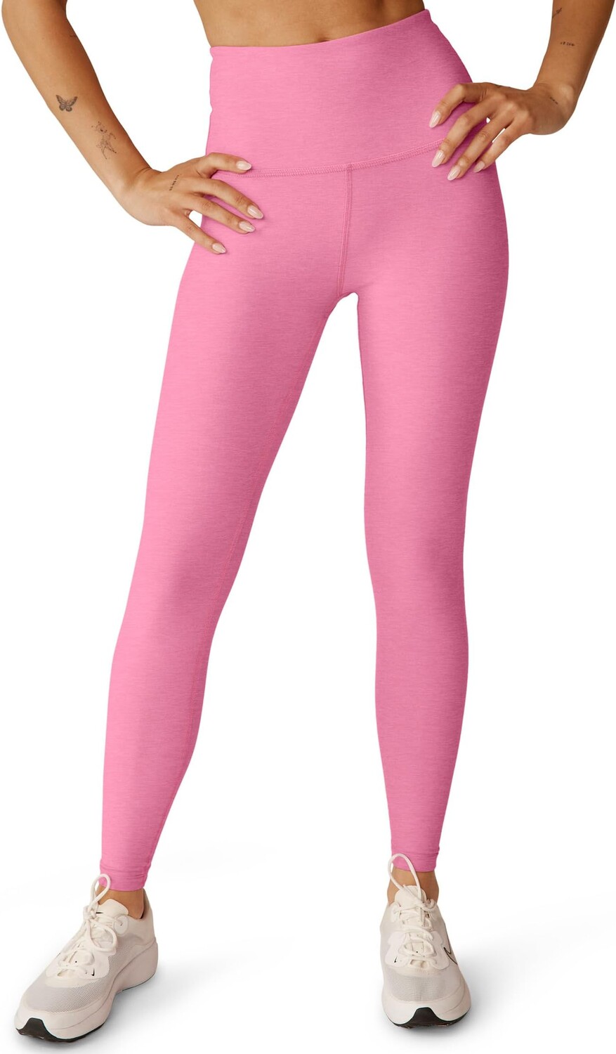 

Брюки Beyond Yoga Spacedye Caught In The Midi High-Waisted Legging, цвет Pink Bloom Heather