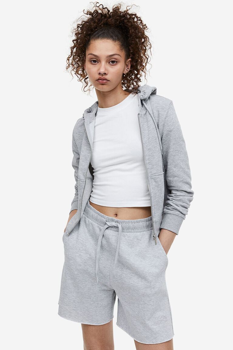 

Шорты-толстовки с вышивкой H&M, серый