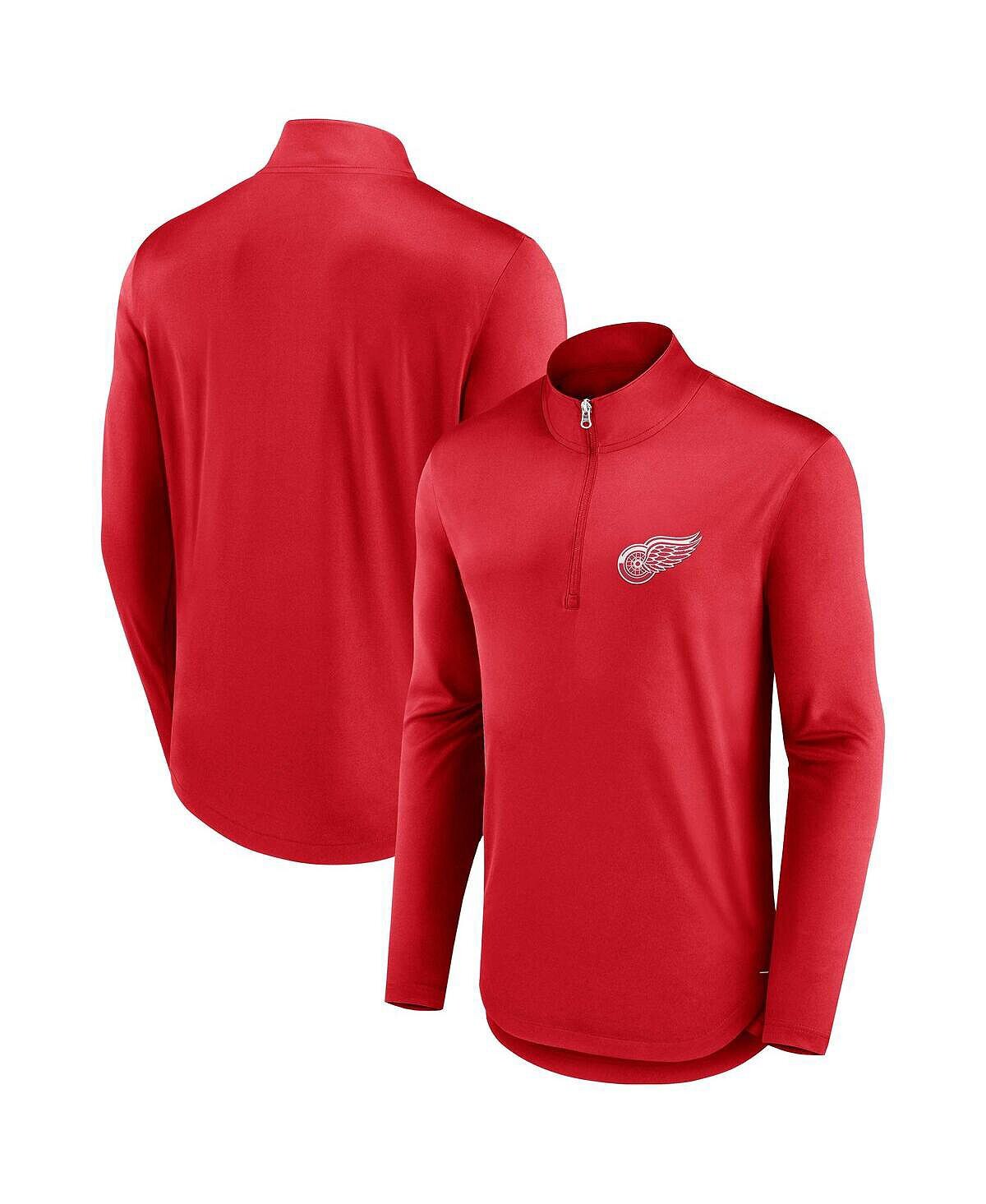

Мужская фирменная красная футболка с молнией четверти Detroit Red Wings Tough Minded Fanatics