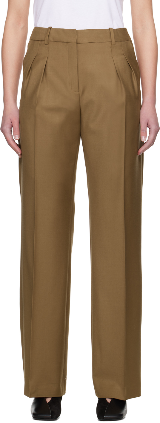 Коричневые брюки Sbiru Loulou Studio брюки р 50 цвет коричневый
