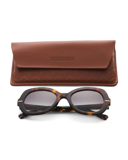 

Солнцезащитные очки в полной оправе с бабочкой, 52 мм Missoni, цвет Havana Brown