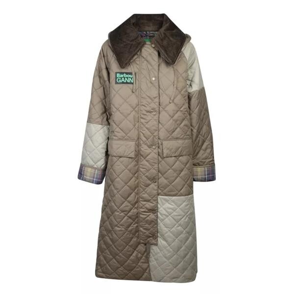 

Куртка quilted jacket Ganni, коричневый