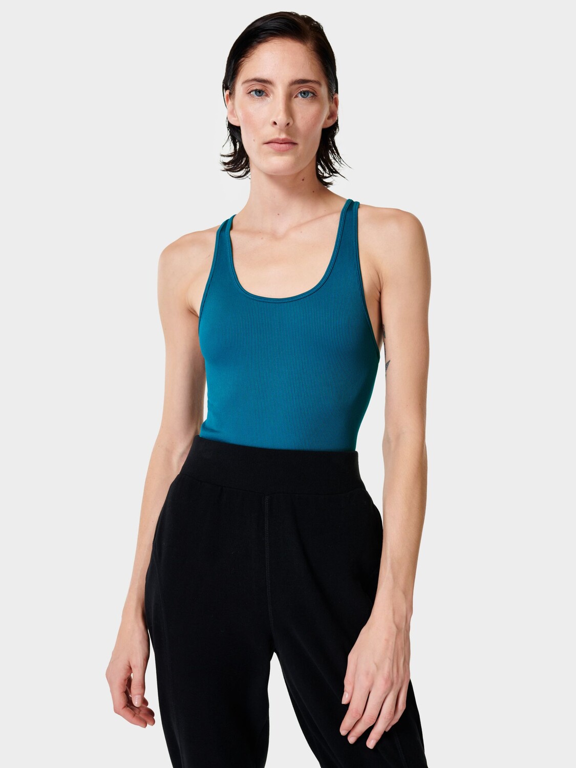 

Бесшовная майка Sweaty Betty Spring, синий каскад