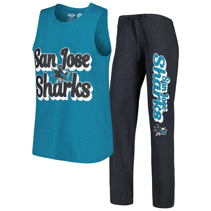 

Пижамный комплект Concepts Sport San Jose Sharks, бирюзовый