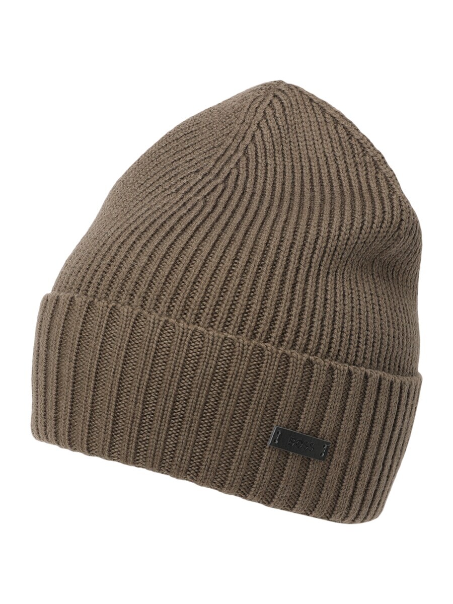 

Шапка BOSS Beanie Fati, хаки