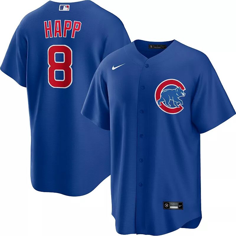 

Мужская майка Nike Chicago Cubs Ian Happ #8 Royal Cool Base