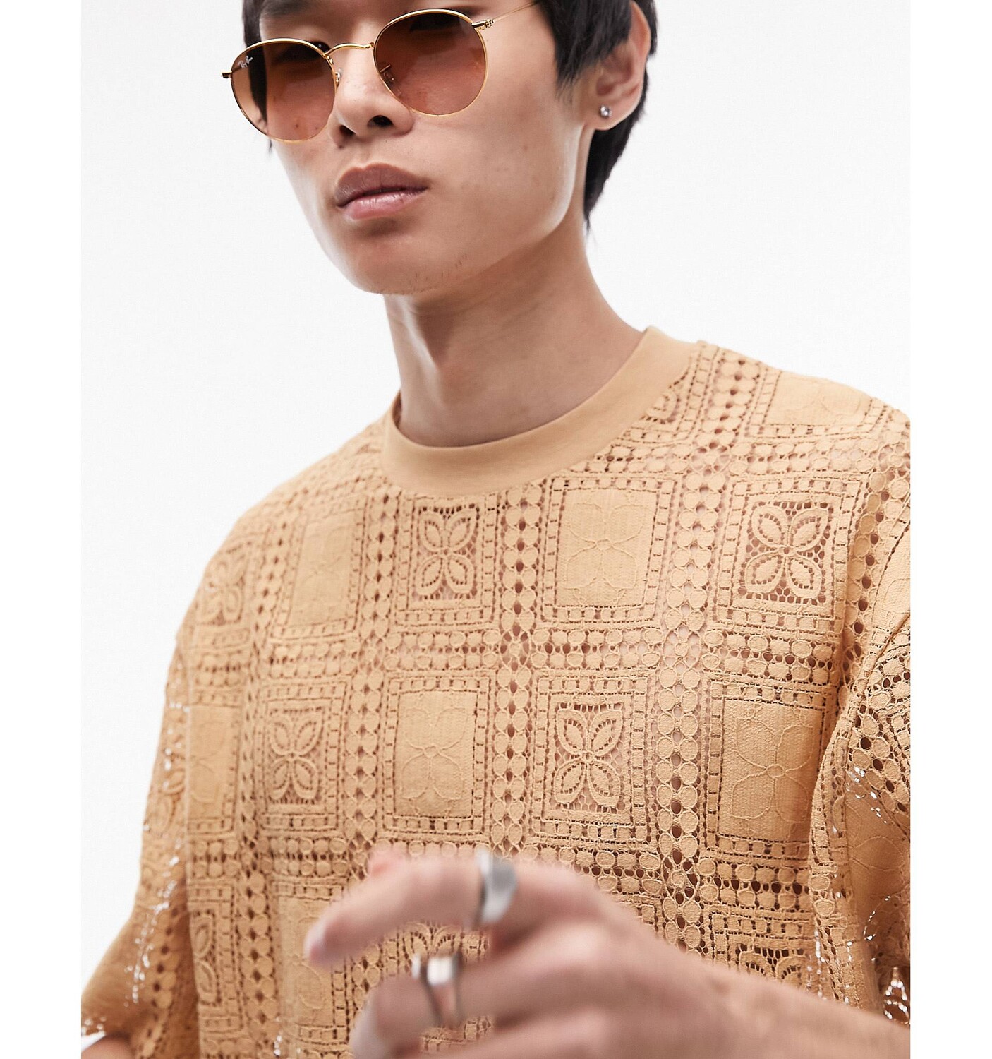 

Верблюжья футболка свободного кроя Topman Festival