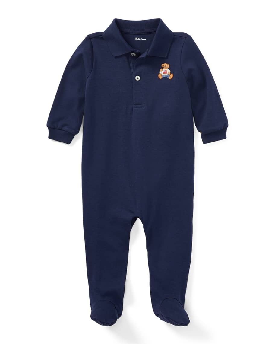 

Трикотажный комбинезон-поло с интерлоком, размер 3–9 м Ralph Lauren Childrenswear