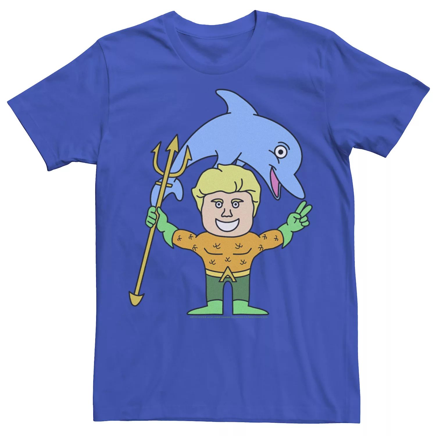 Мужская футболка с рисунком Doodle DC FanDome Aquaman Licensed Character