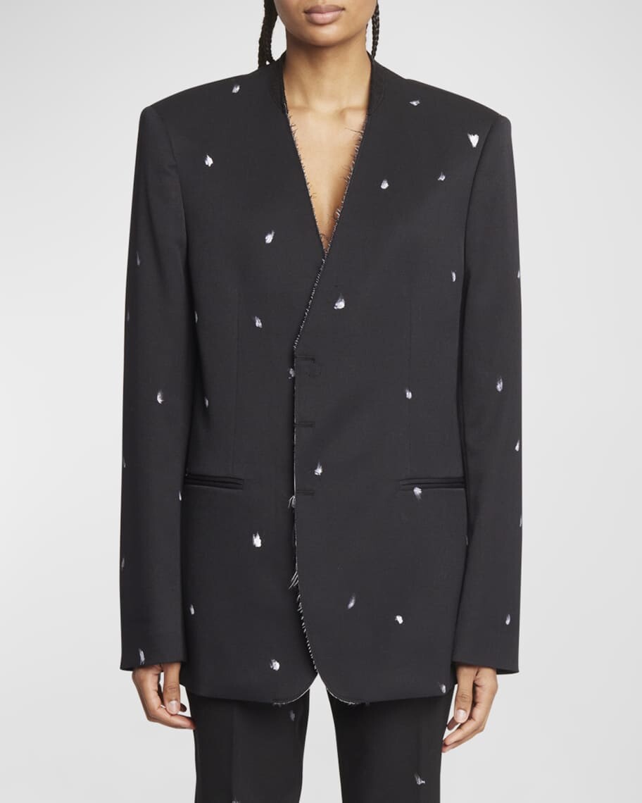 

Однобортный пиджак без воротника MM6 Maison Margiela