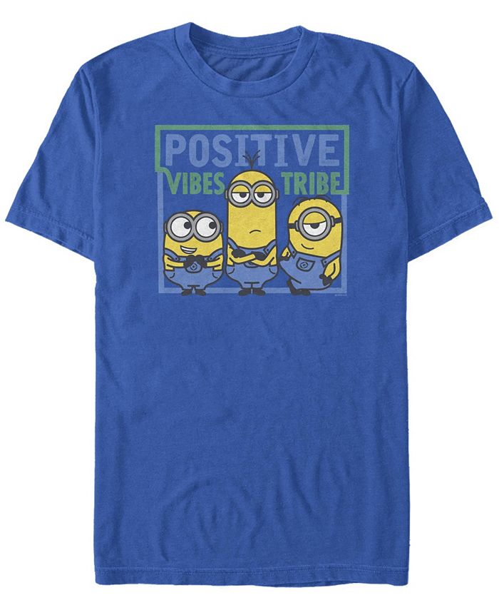 Мужская футболка с коротким рукавом Minions Positive Vibes Tribe Fifth Sun, синий путь миньона