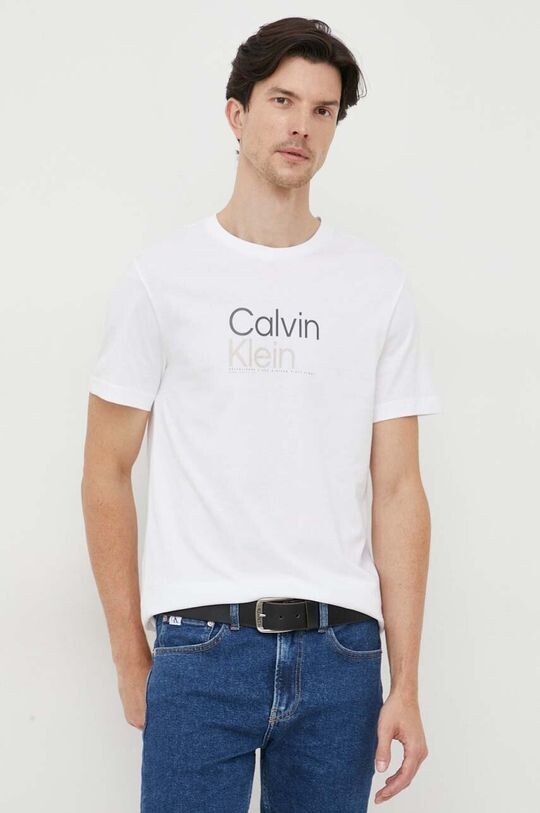 

Хлопковая футболка Calvin Klein, белый