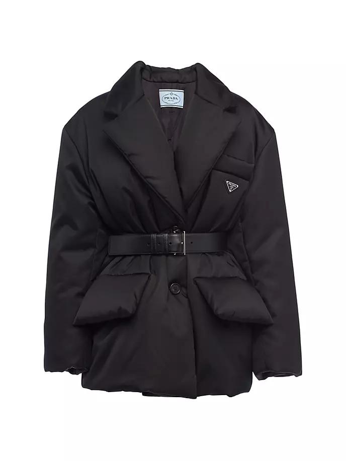

Пуховик из нейлона Prada, черный