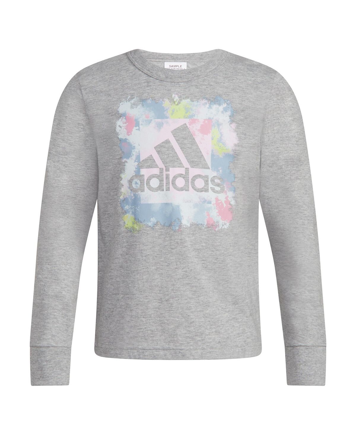 

Футболка стандартного кроя с длинными рукавами для маленьких девочек adidas