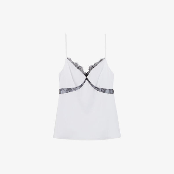 

Хлопковый топ с запахом и цветочной вышивкой Claudie Pierlot, цвет naturels