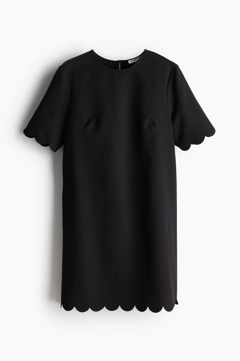 

Платье с фестончатыми краями H&M, черный