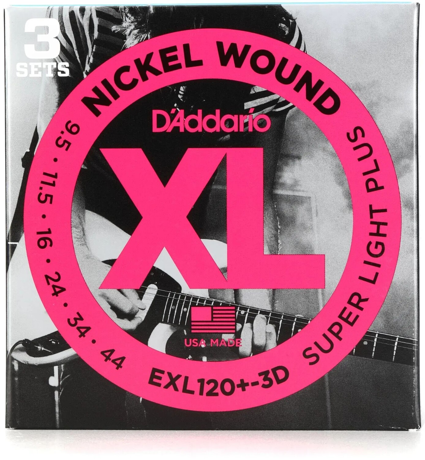

Струны для электрогитары D'Addario EXL120+ с никелевой обмоткой — .0095-.044 Super Light Plus (3 шт.)