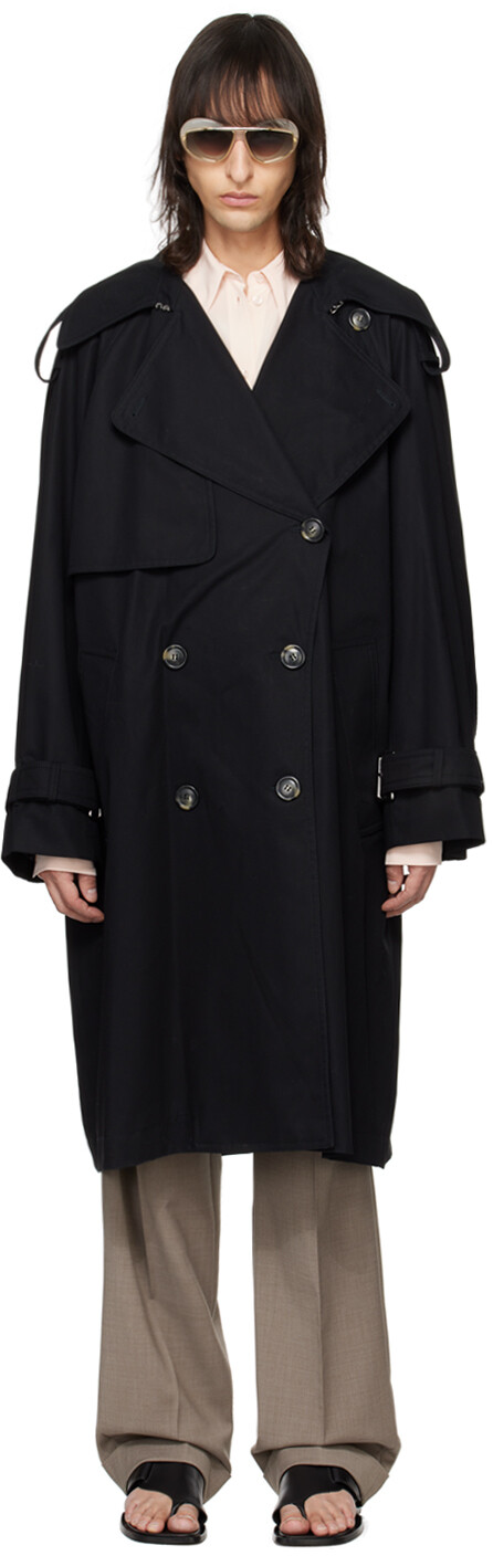 

Черный тренч из рикамо Max Mara