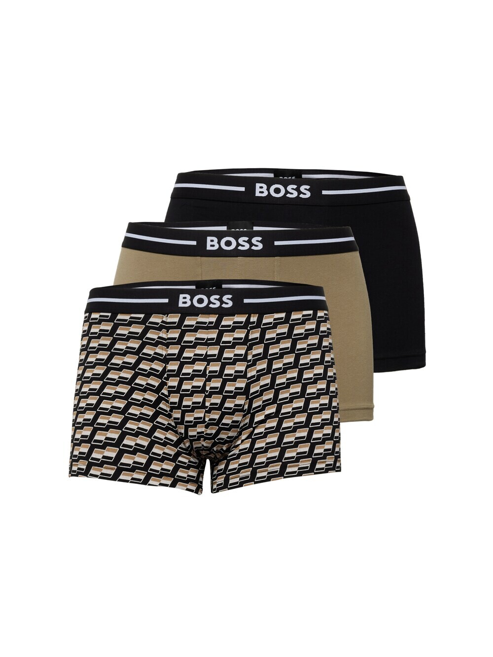 

Трусы боксеры BOSS Black, кэмел/темно-бежевый/черный
