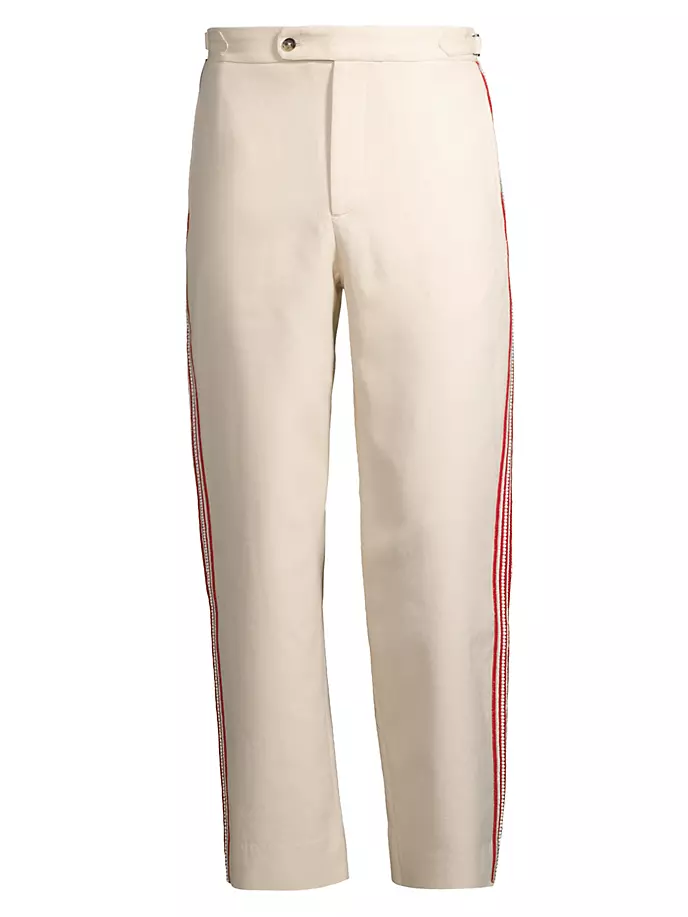 Расшитые бисером брюки прямого кроя Bode, красный cream fresh cream red vinyl