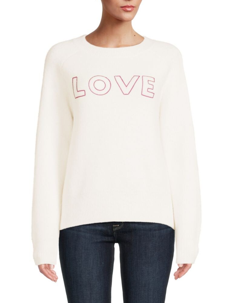 

Свитер с круглым вырезом Love Bobeau, цвет White Pink