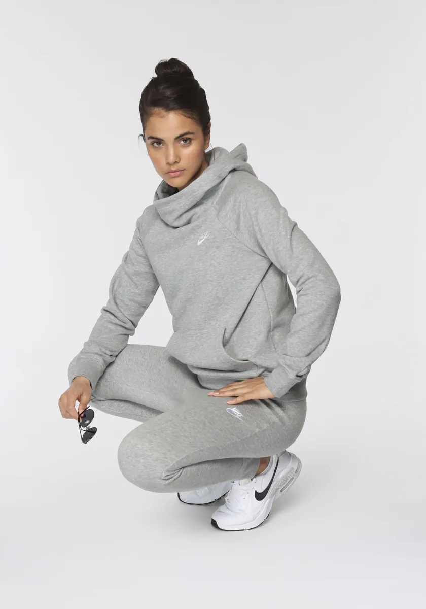 

Толстовка с капюшоном Nike Sportswear "ESSENTIAL WOMENS FUNNEL-NECK FLEECE", цвет Grau-Meliert