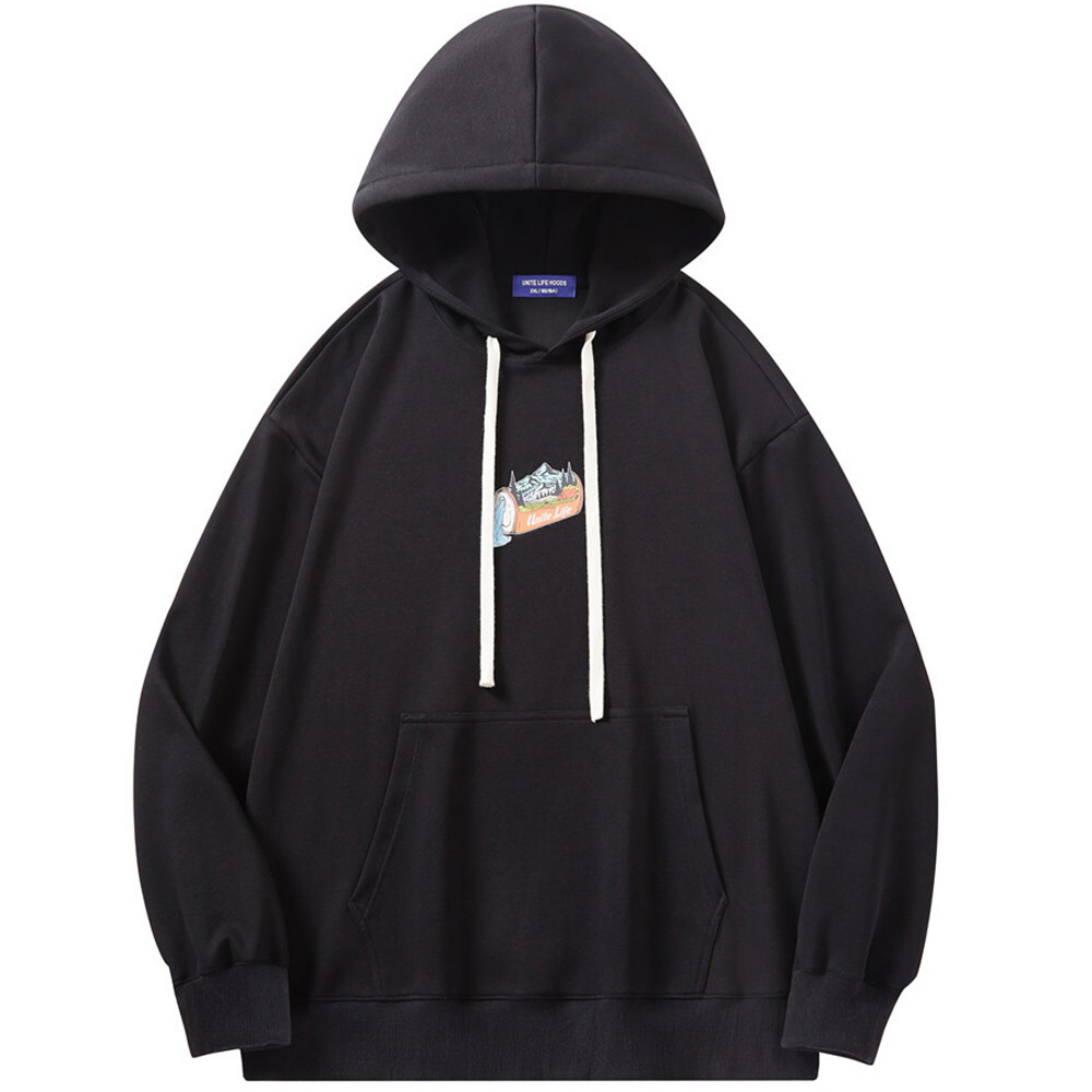 

Толстовка унисекс Unite Life HOODS, Черный (на флисовой подкладке и утолщенный)