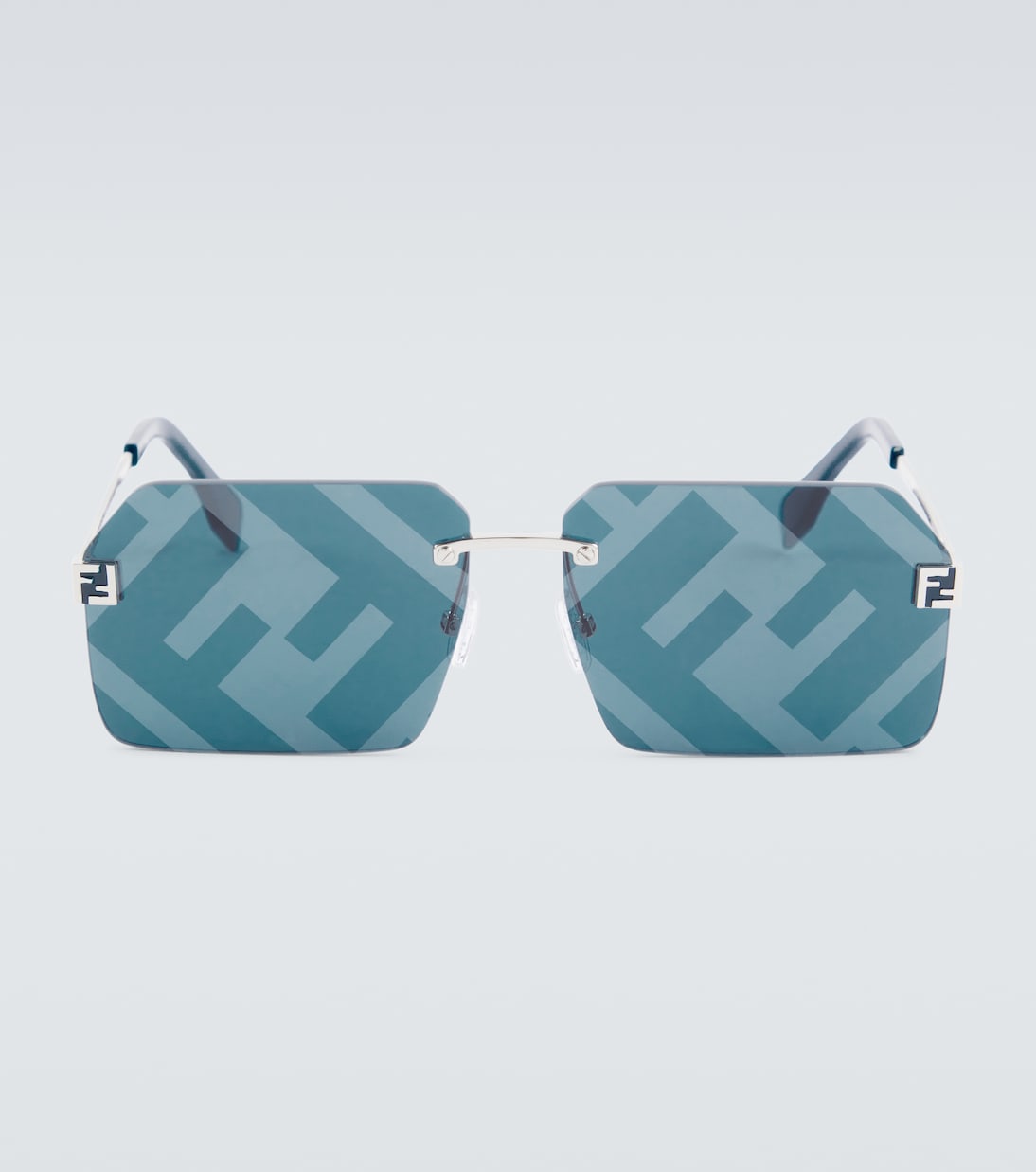 цена Солнцезащитные очки fendi sky прямоугольной формы Fendi, синий