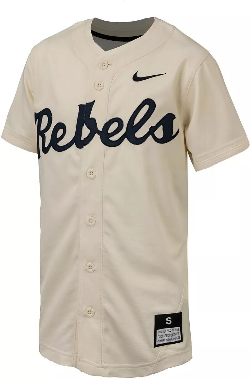 

Реплика бейсбольной майки Nike Youth Ole Miss Rebels с полной пуговицей