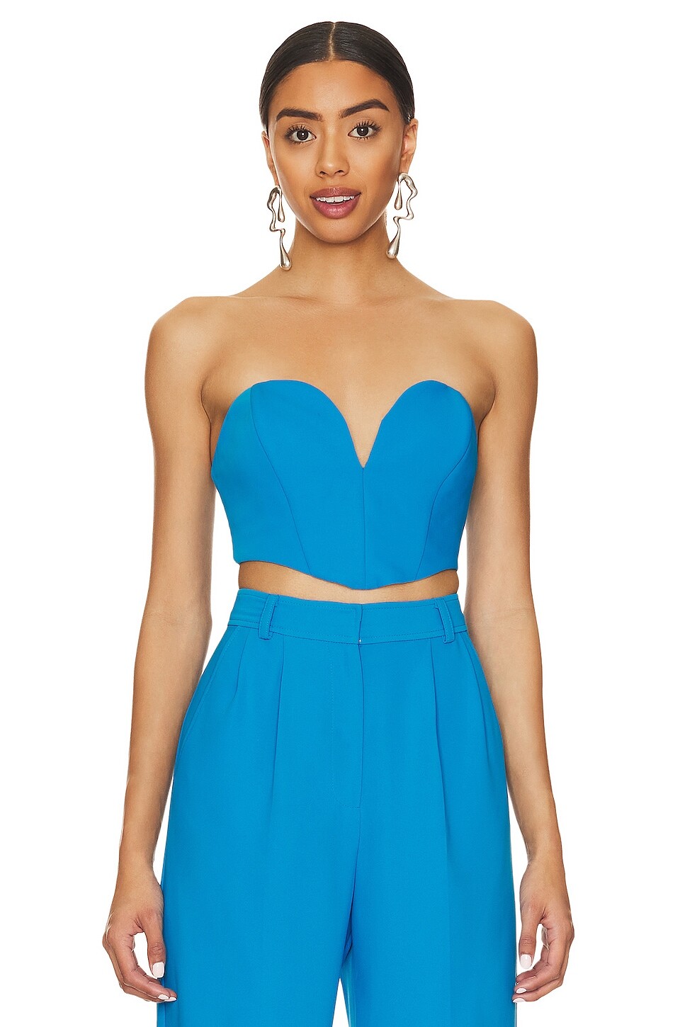 

Топ Amanda Uprichard Cherri Crop, цвет Sky