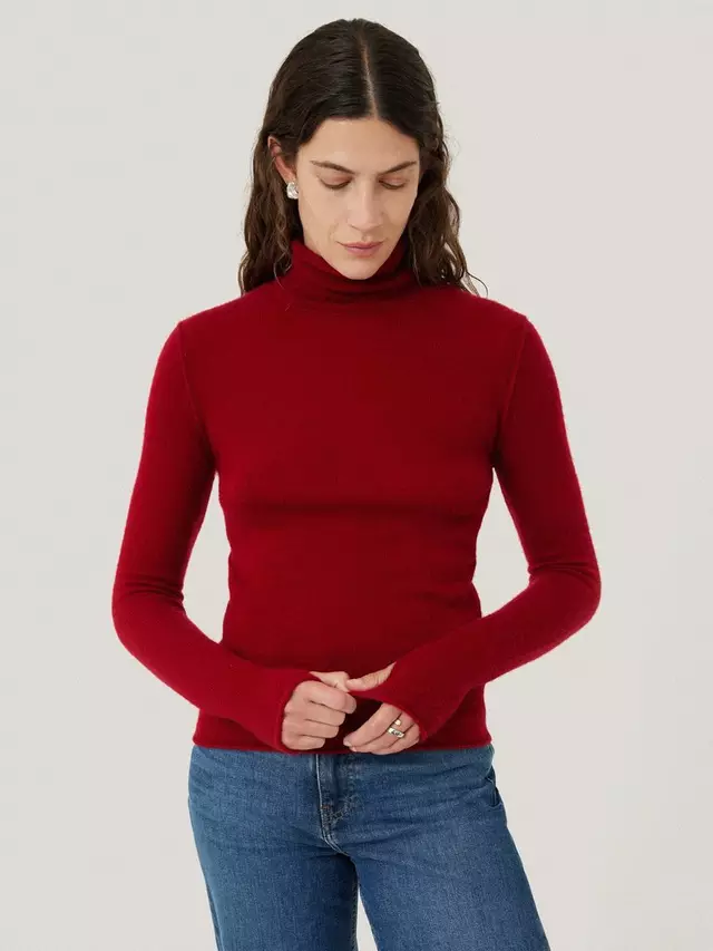 

Джемпер Jigsaw Cloud Cashmere Polo, красный