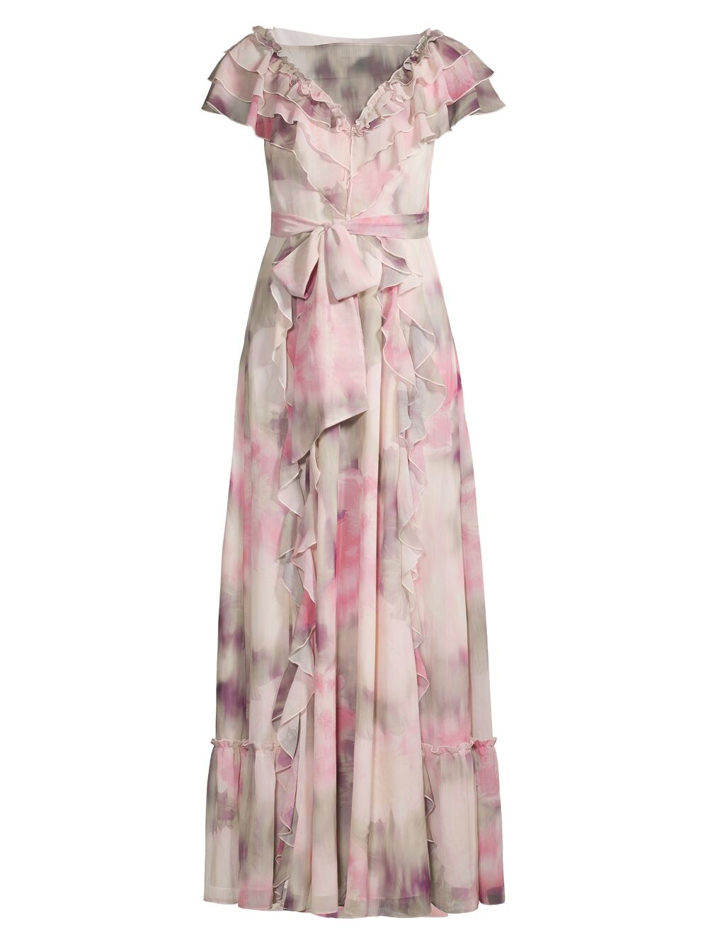 

Платье макси Karenie с абстрактным цветочным принтом Ted Baker, коралловый, Красный