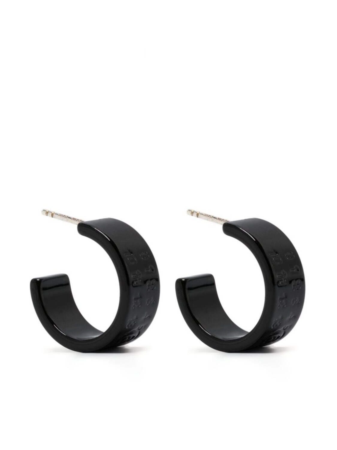 

Серьги-кольца Numeric Minimal Signature MM6 Maison Margiela, черный