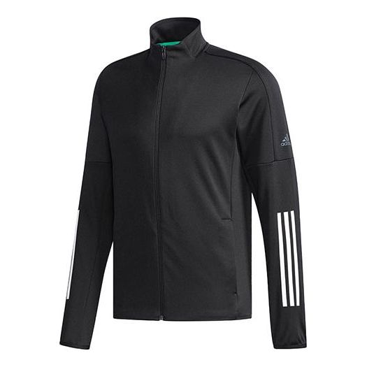 цена Куртка adidas Tennis Sports Stripe Logo Printing Stand Collar Jacket Black, черный