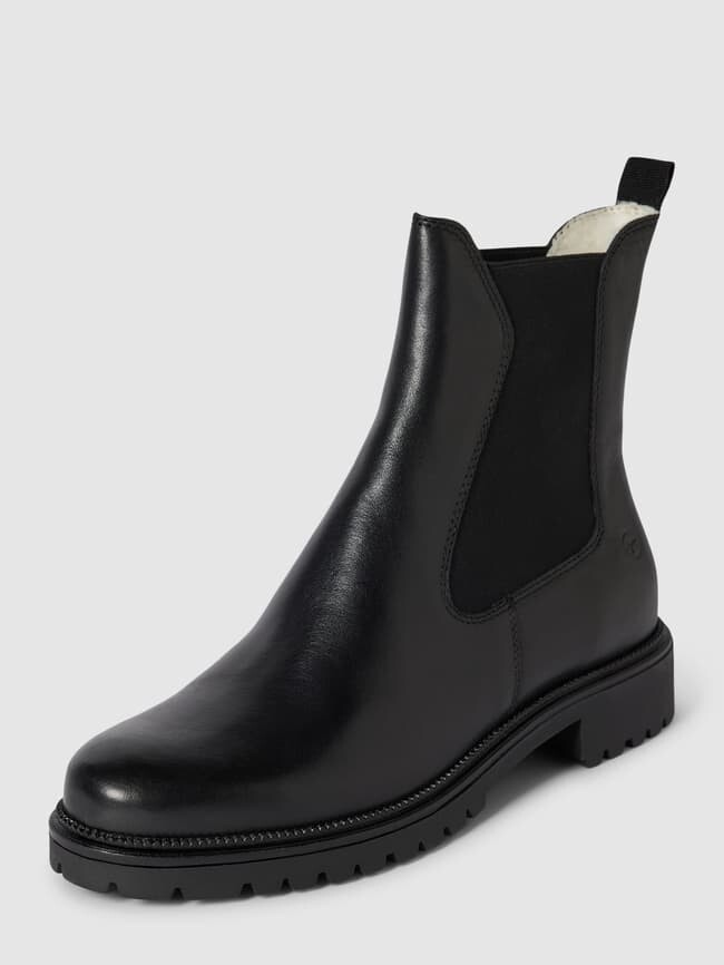 

Ботинки челси из микса кожи Tamaris, черный