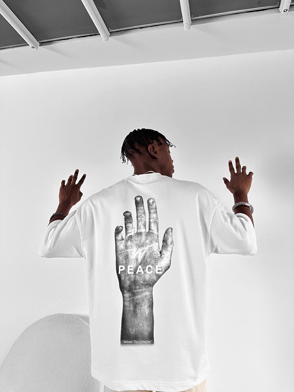 

Футболка Oversize с принтом Белая ablukaonline, белый