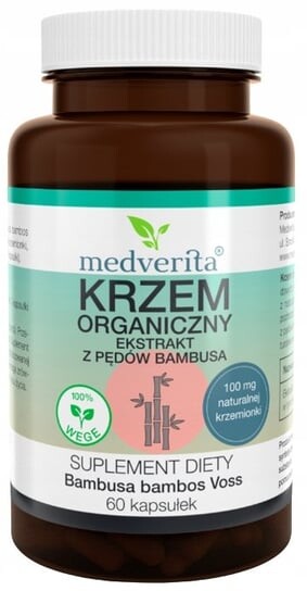 

Medverita, Органический кремний 100 мг из бамбука, 60 капс.