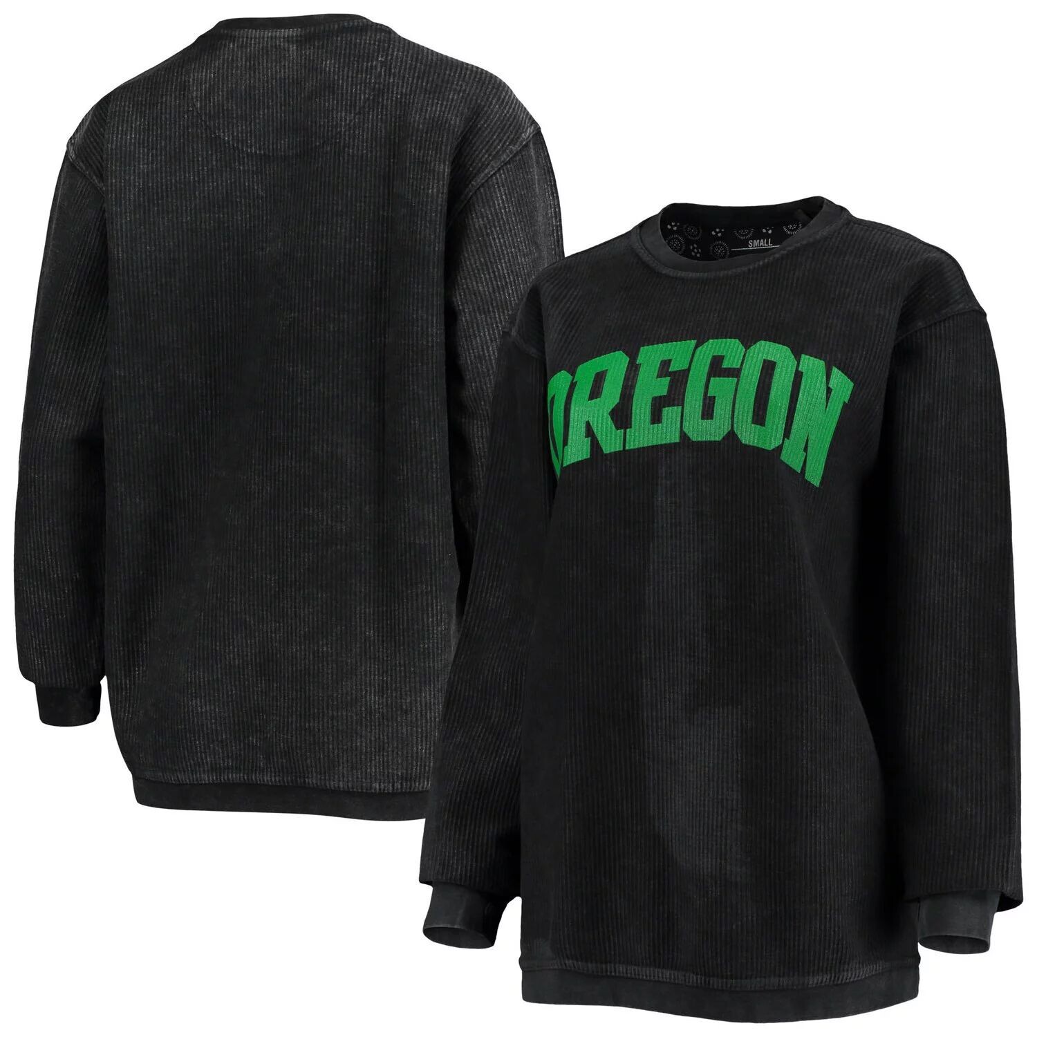 

Женский свитшот Pressbox Black Oregon Ducks с удобным шнурком в винтажном стиле, базовый пуловер с аркой