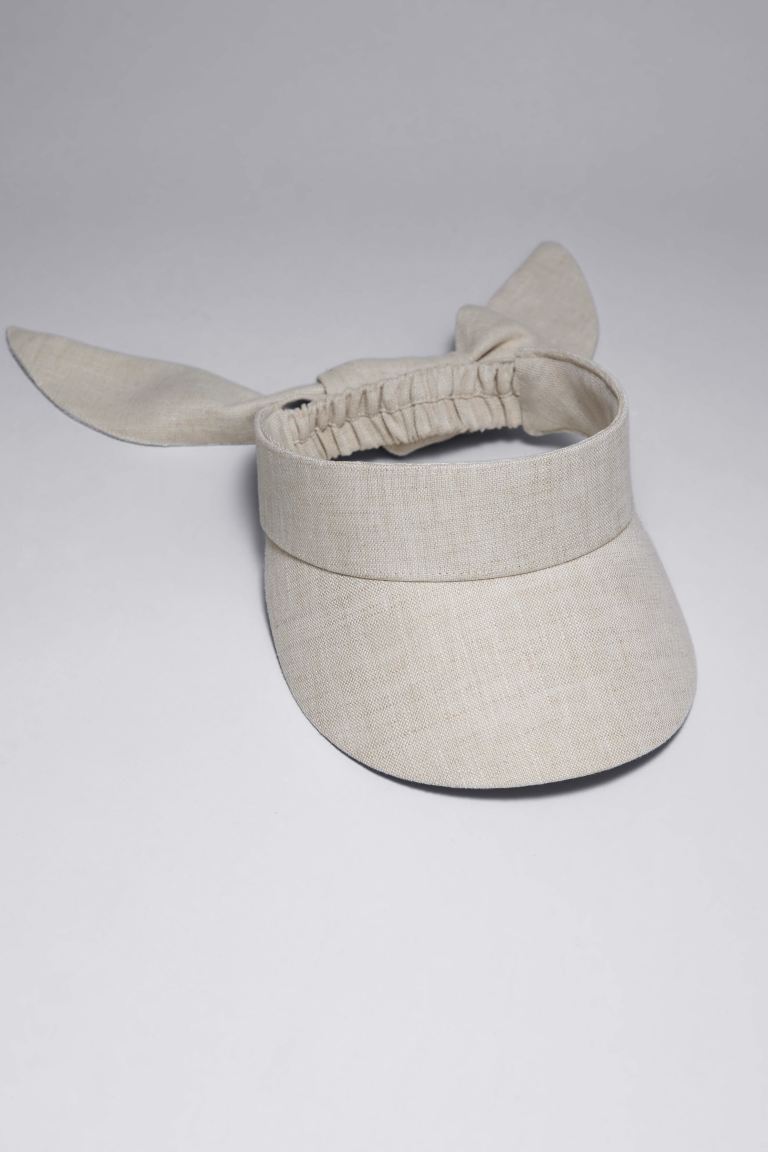 Солнцезащитный козырек из льна и другие истории H&M, белый удобная солнцезащитная шляпа ветрозащитная сетчатая летняя спортивная шапка шарф с повязкой на голову бейсболка велосипедная шапочка