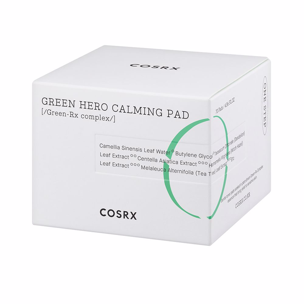 Тоник для лица Green hero calming pad Cosrx, 70 шт cosrx one step green hero calming pad успокаивающие диски 70 шт 135 мл 4 56 жидк унции