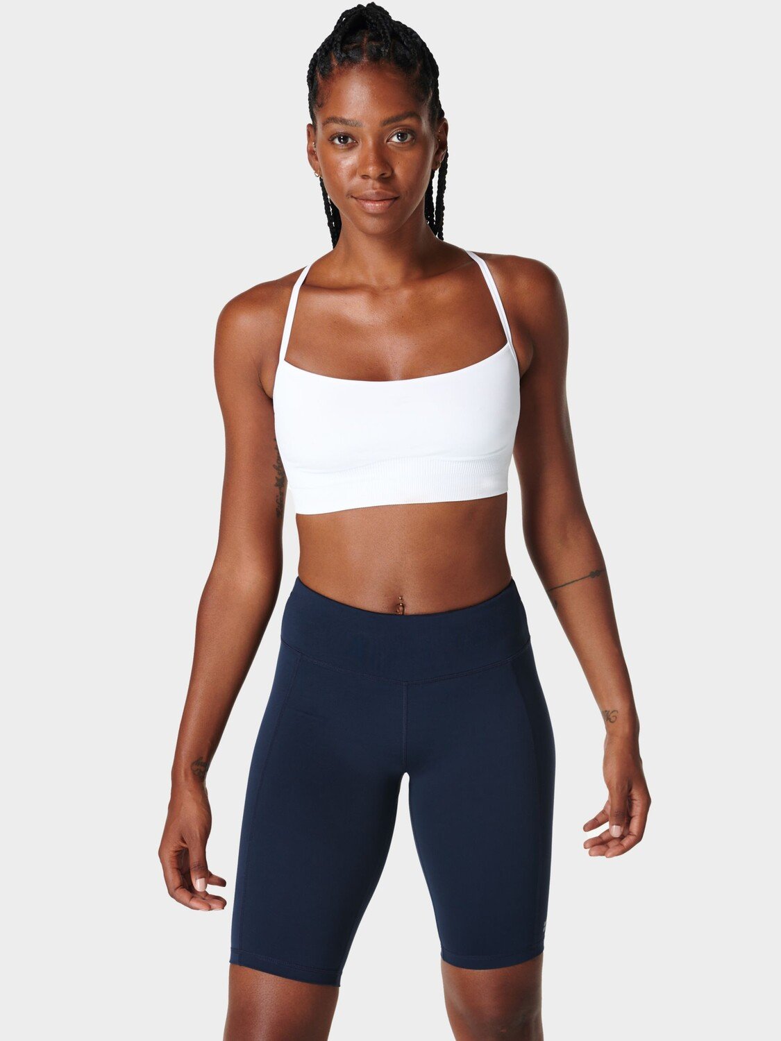 

Бесшовный бюстгальтер без косточек Sweaty Betty Restore, белый