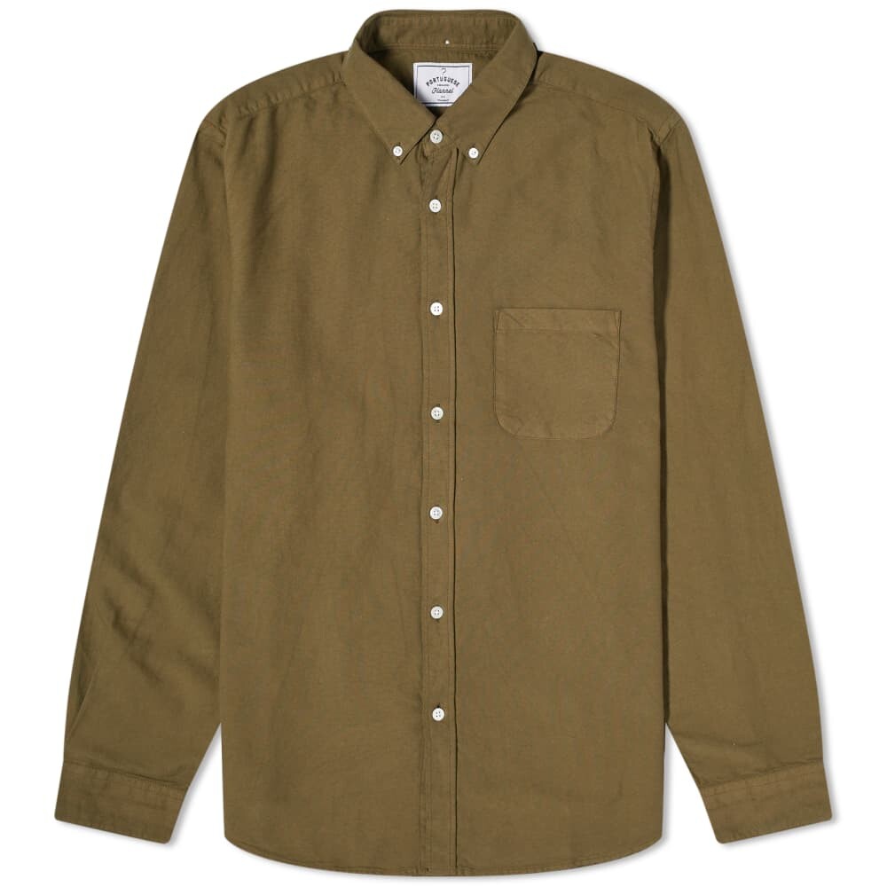 

Portuguese Flannel Оксфордская Рубашка на пуговицах Belavista, оливковый