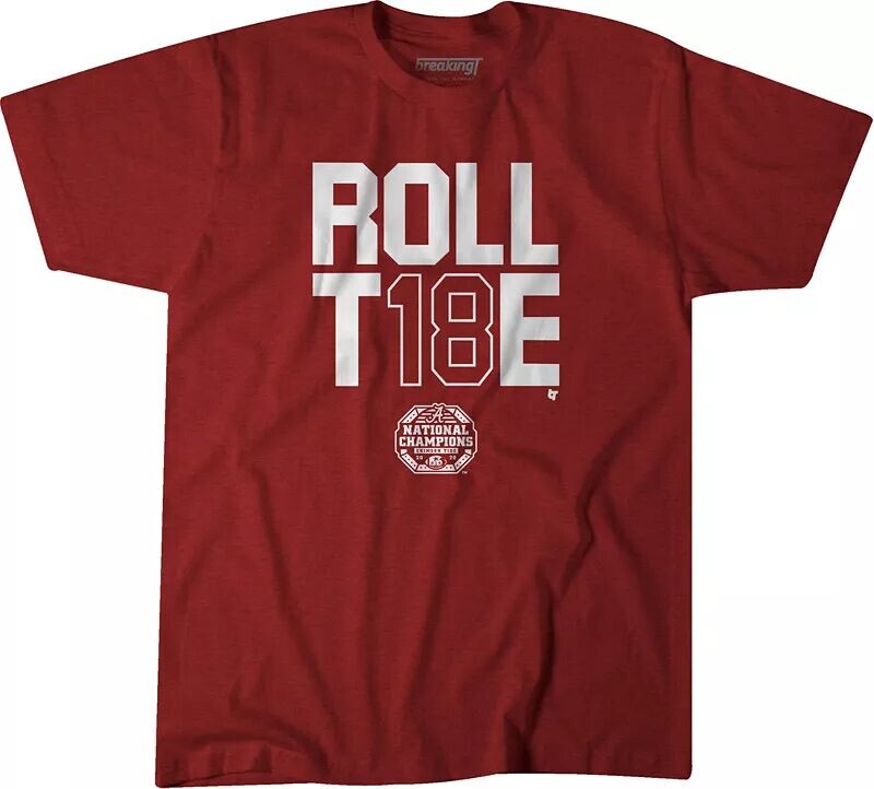 

BreakingT Мужская футболка National Champions 2020 Alabama Crimson Tide 'Roll T18e'