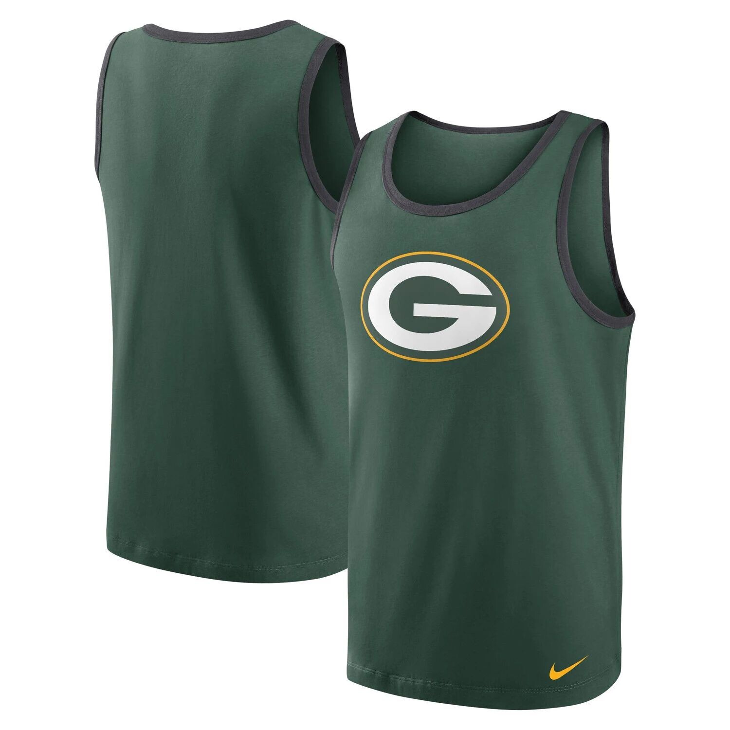 

Мужская зеленая майка Green Bay Packers Tri-Blend Nike, Зеленый