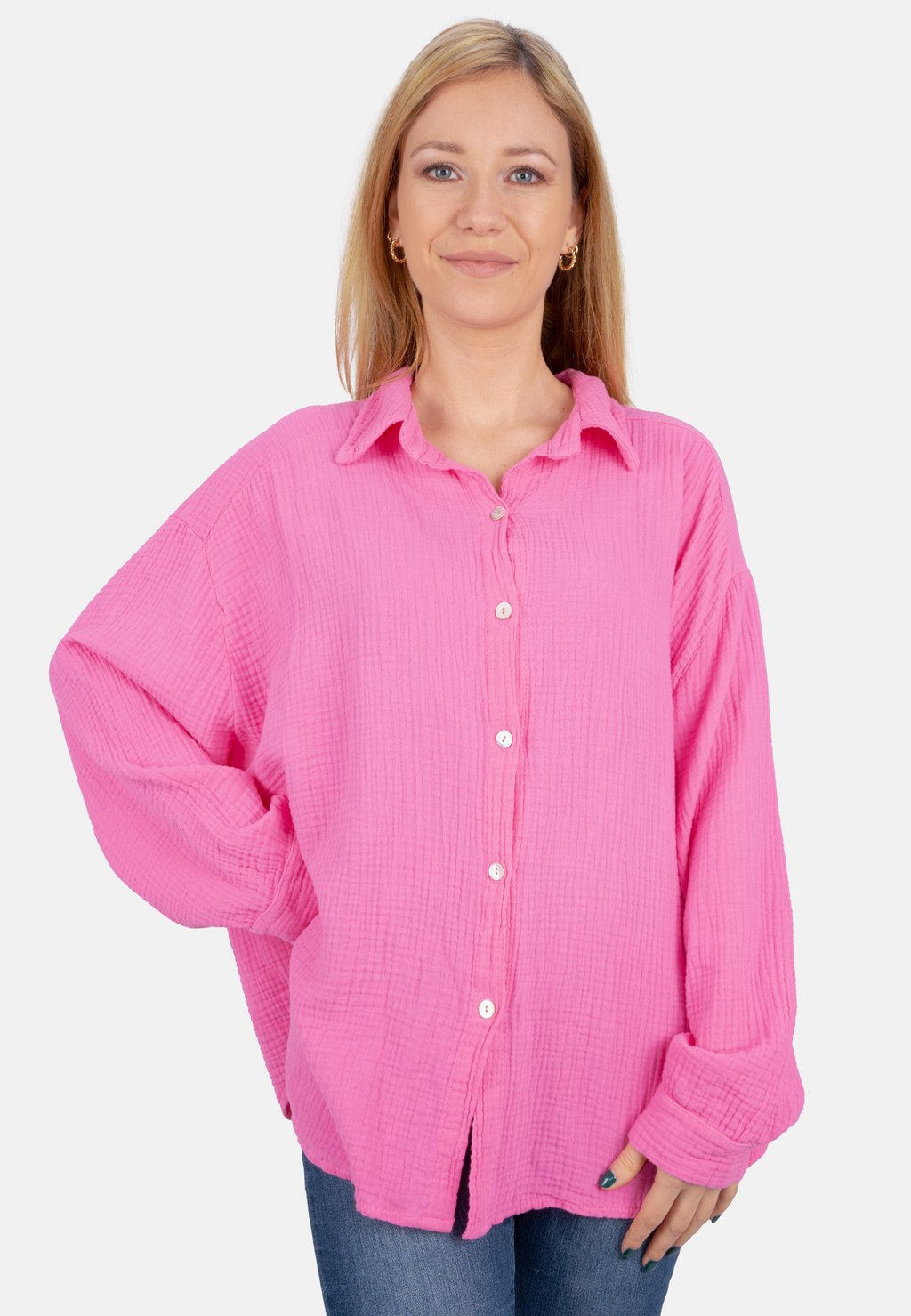 Блузка-рубашка SASHA OVERSIZED Seasons Of April, цвет pink